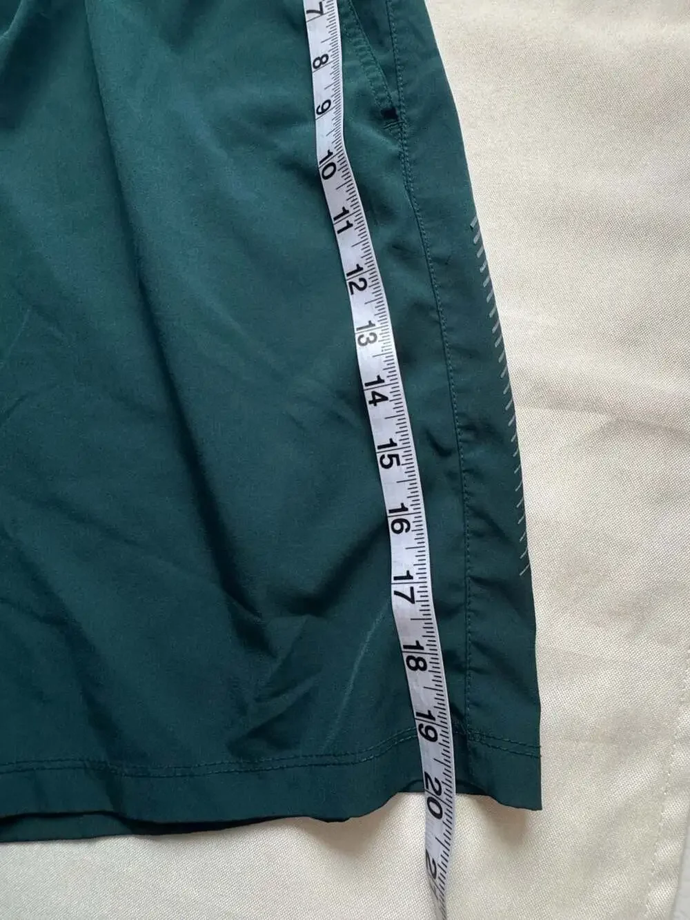 Men’s Large Dark Teal Athletic Shorts Gym Workout Running Activewear Stretch